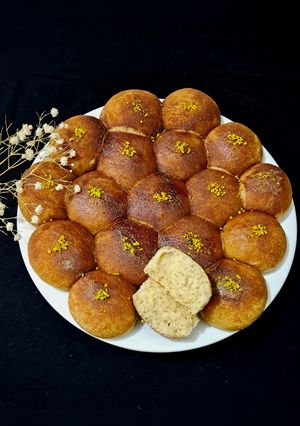 عکسی از دستور نان کندو دارچینی با مخمر مادر😋😍 (نان کندو سینابون)
