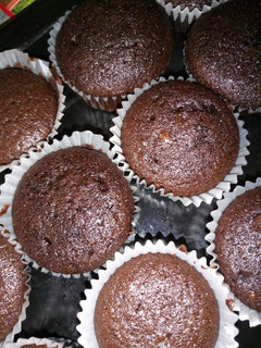 A picture of Cups cake chocolate.