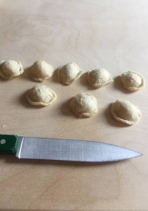 A picture of Hand made orecchiette and cavatelli pasta: how to make them.