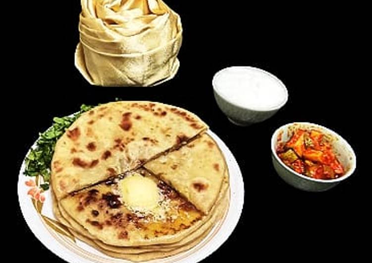 Raw mango & potato paratha