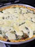 Tarta base de papa y relleno con acelga