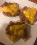 Broiled pizza burgers