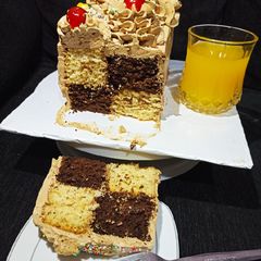 Coconut poppy seed and chocolate cake... A picture of Coconut poppy seed and chocolate cake....