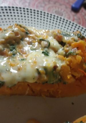 Una foto de Calabaza rellena