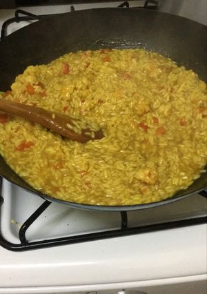 Una foto de Arroz con camarones fácil y rápido
