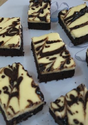 Foto resep Choco brownies with cream cheese