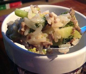 How To Make Recipe Brocolli Beef and White Cheddar Rice Delicious Nutritious