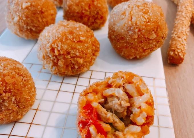 Arrancini tomates thon olive 🍅