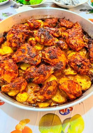 صورة لوصفة فروج مع بطاطا بالفرن😋🤤