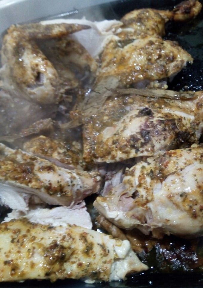 Una foto de Pollo al horno agridulce