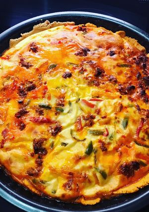 Une photo de Quiche chorizo poivrons 🌶