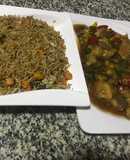Thai fried rice and fish chili sauce