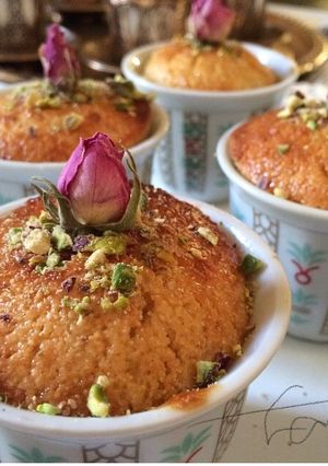 صورة لوصفة بسبوسه الفناجين