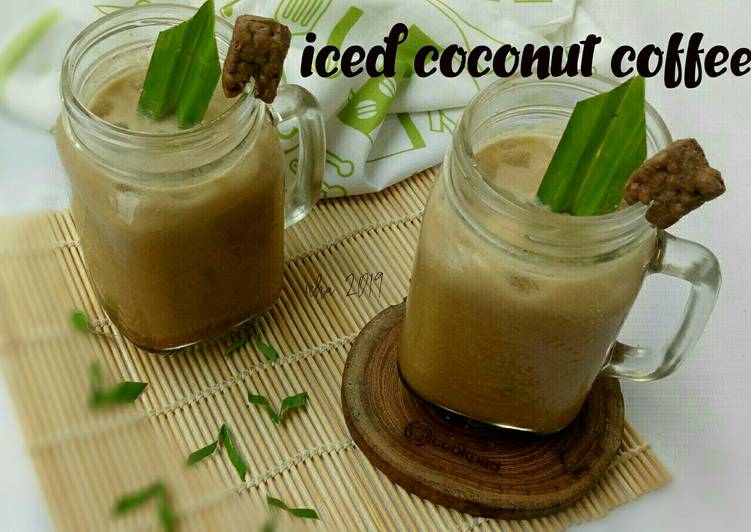 Iced coconut coffee