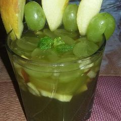 A picture of Grapes,Mint and Mixed Fruits Cocktail.