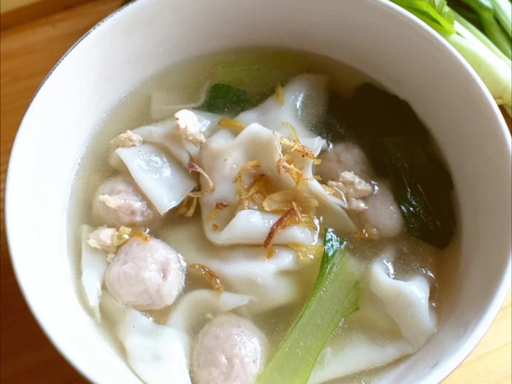 Cara Gampang Membuat Resep Sop Pangsit Ayam Bakso dan Pokcoy yang Lezat Anti Ribet, Mantap