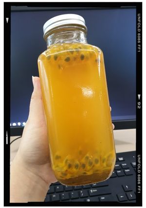 Foto resep Vegan Boba (Markisa Pressed Juice)