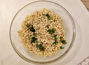 Párolt cirok gyöngy recept fotója