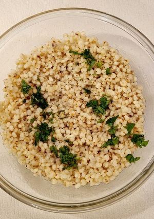 Párolt cirok gyöngy recept fotója