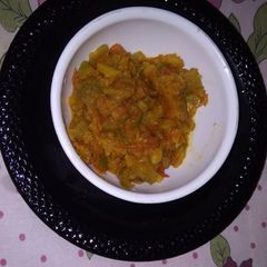 BAINGAN KA BHARTA without roasting A picture of BAINGAN KA BHARTA without roasting.
