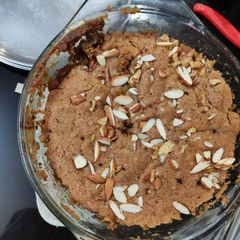 A picture of Atta Jaggery Cake.