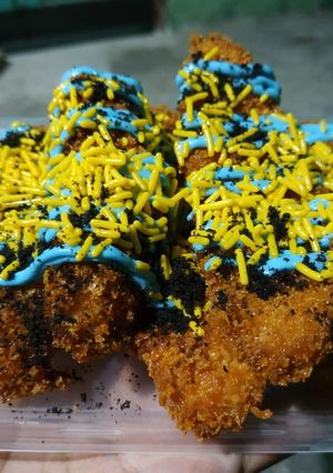 Foto resep Pisang Goreng pasir crispy dengan topping