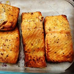 A picture of Air Fryer Lemon Pepper Salmon.