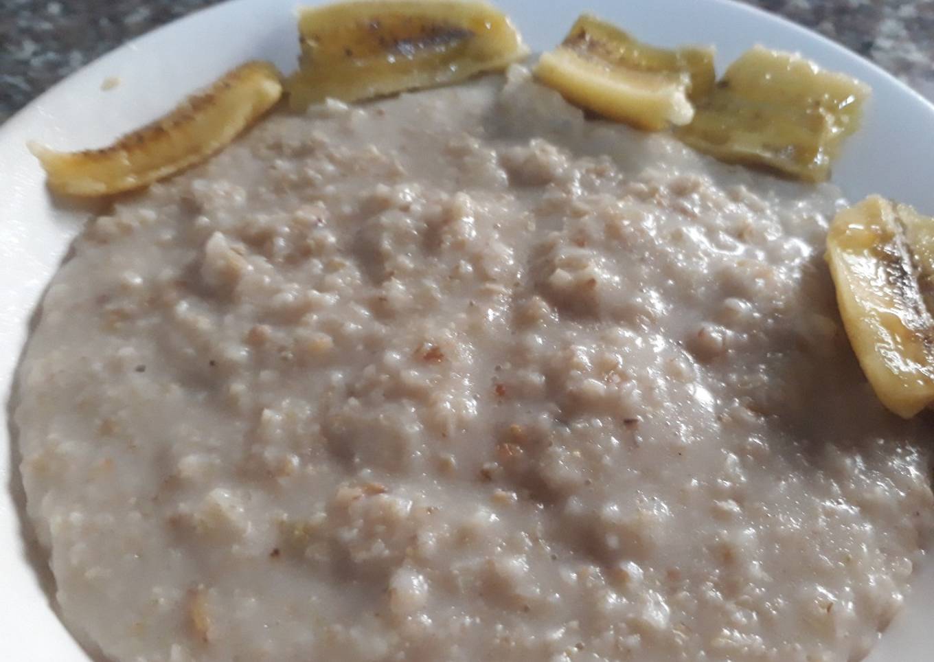 Quarker oat with banana