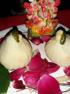 A picture of Instant mava modak.