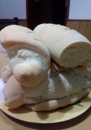 Una foto de Pan francés casero
