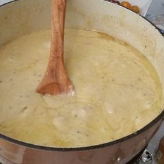 A picture of Cheese fondue (Andres's recipe).