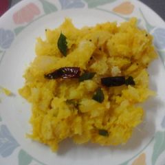 A picture of Kappapuzhuku (cooked tapioca).