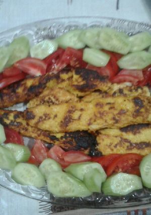 عکسی از دستور کباب کوبیده مرغ (تابه ای)😋😋