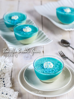 Foto resep Vanilla Bubble Gum Puding
