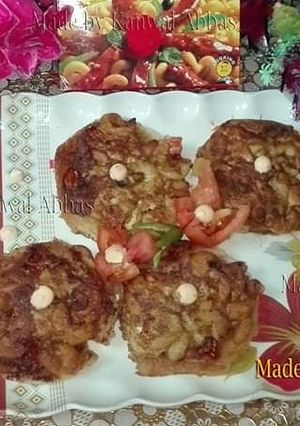 A picture of Macaroni Bread Pizza (My own recipe) #cookpadramadan.