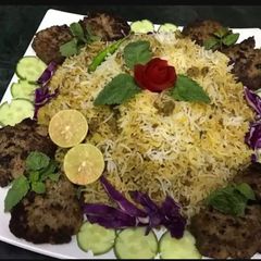 A picture of Qeeme ki biryani.