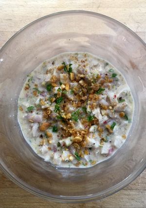 Una foto de Ceviche antillano de pescado