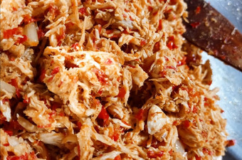 Cara Membuat Ayam Suwir pedas (untuk aneka isian cemilan) Irit Untuk Jualan