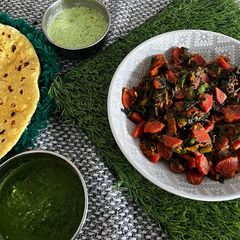 Methi gajar bhujia A picture of Methi gajar bhujia.