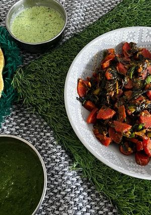 A picture of Methi gajar bhujia.