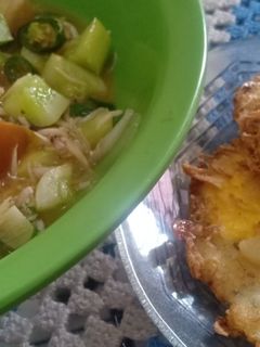 Foto resep Oseng Teri Timun + Telor Ceplok