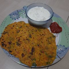 A picture of #GA4#WEEK20#VegetableThepla.