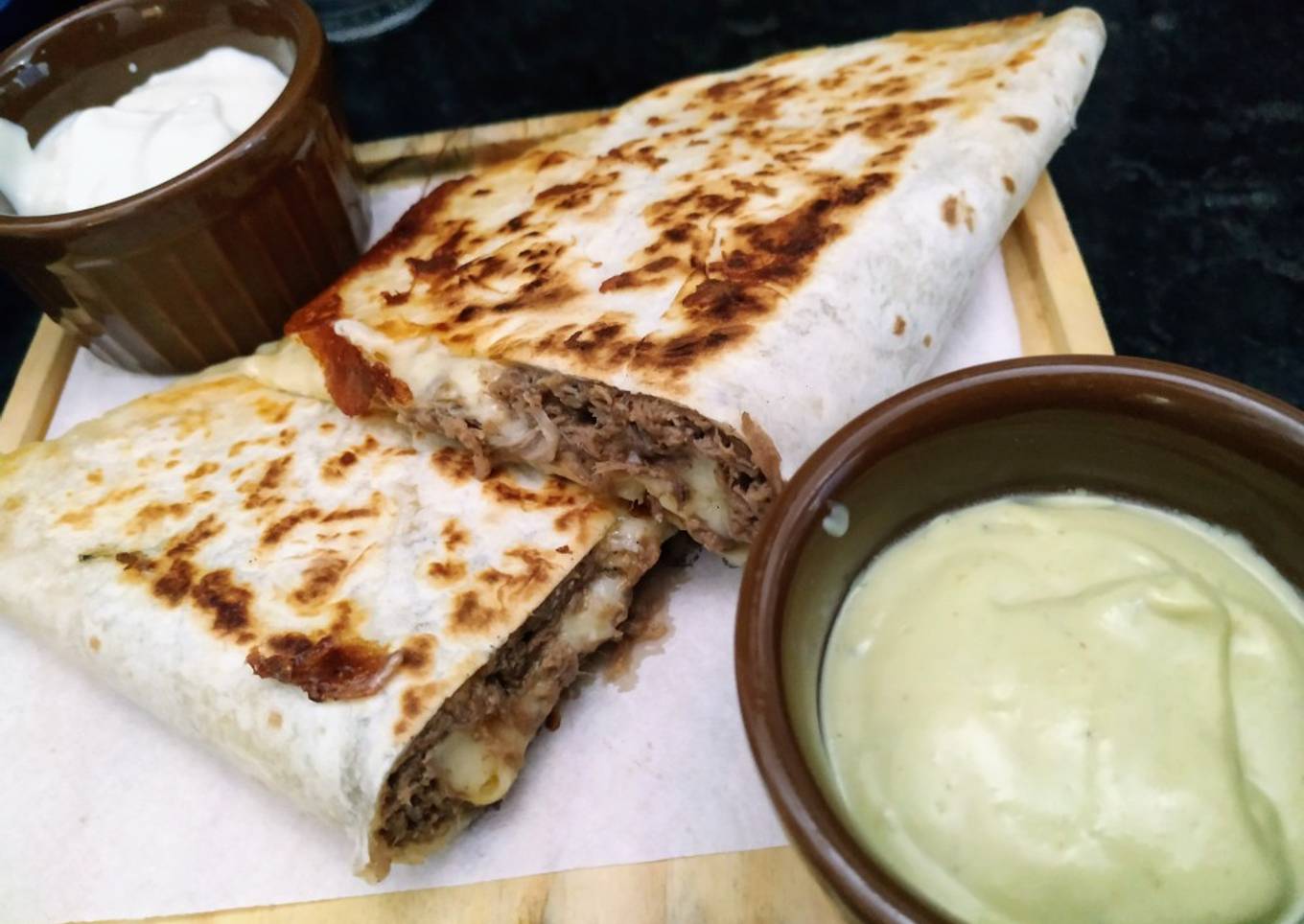 Quesadilla mexicana de carne