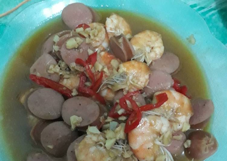 Udang sosis saus mentega🥖🦐🦐