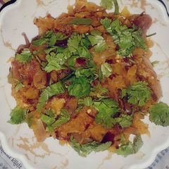A picture of Kaddu ka Bharta.