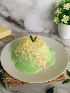 Foto resep Ketan susu keju pandan creamy