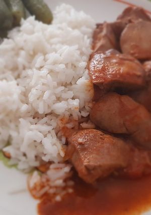 Lecsós csirkemáj recept fotója