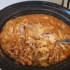 A picture of Crockpot Pulled Pork Chili.