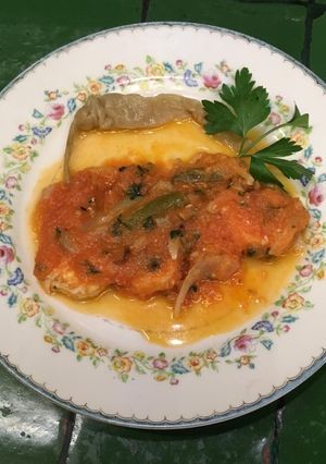 Una foto de Camarones en salsa de tomate