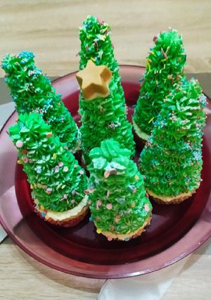 Φωτογραφία της συνταγής Cupcakes δεντράκια 🎄